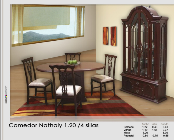 Comedor Nataly 4 sillas
